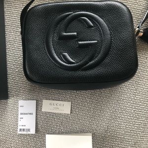 Gucci Black Leather Soho Disco Bag - NWT